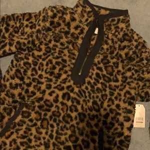 Leopard Sherpa 1/4 Zip